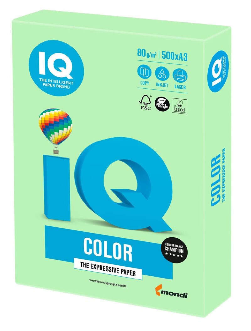 Iq Color Renkli Kağıt A3 80 G/m² Orta Yeşil Ne1500-mg28