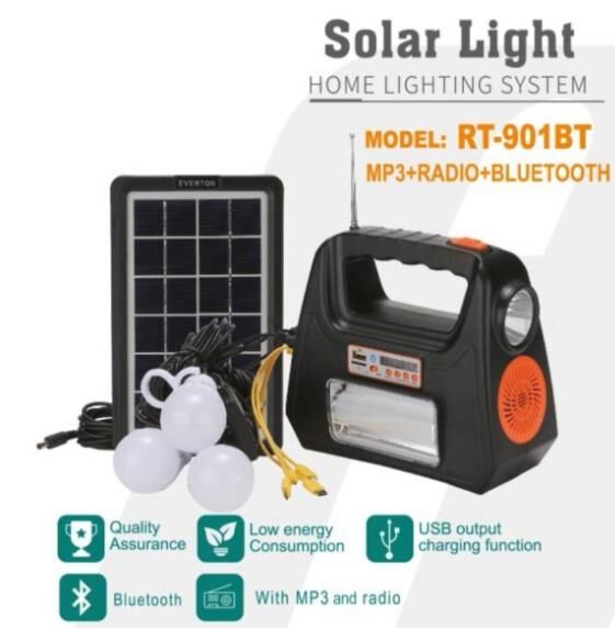 Everton Rt-901 Güneş Enerjili Panelli Bluetooth Fm-usb-tf Card-aux Nostaljik Radyo