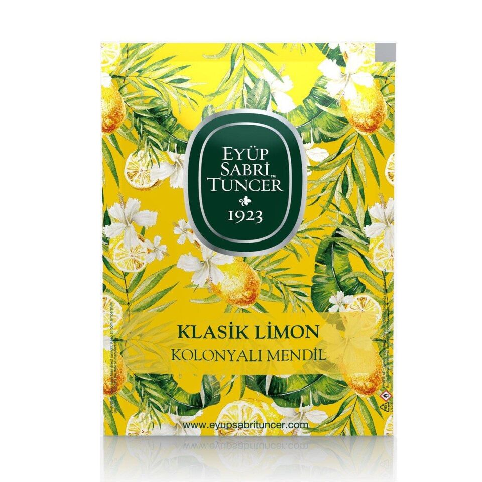 Eyüp Sabri Tuncer 50li Mendil Klasik Limon Kolonyalı (9,3 X 12,5) Doypack