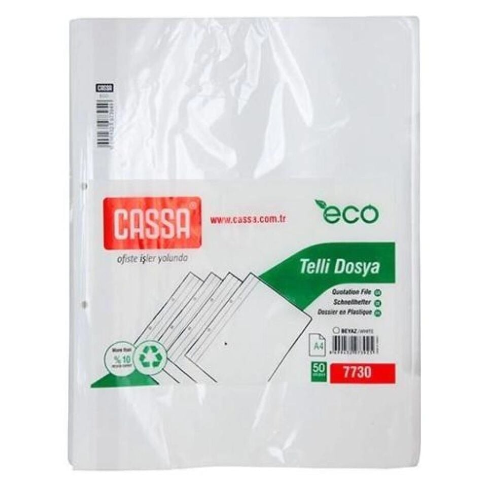 Cassa Telli Dosya 50'li Eco Beyaz 7730