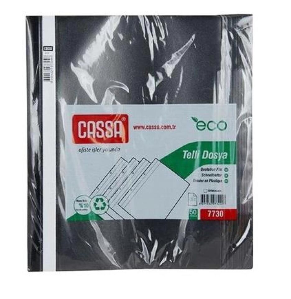 Cassa Telli Dosya 50'li Eco Siyah 7730