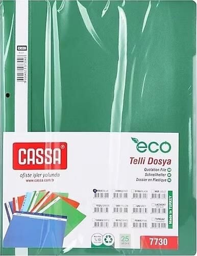 Cassa Telli Dosya 50'li Eco Yeşil 7730