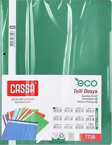 Cassa Telli Dosya 50'li Eco Yeşil 7730