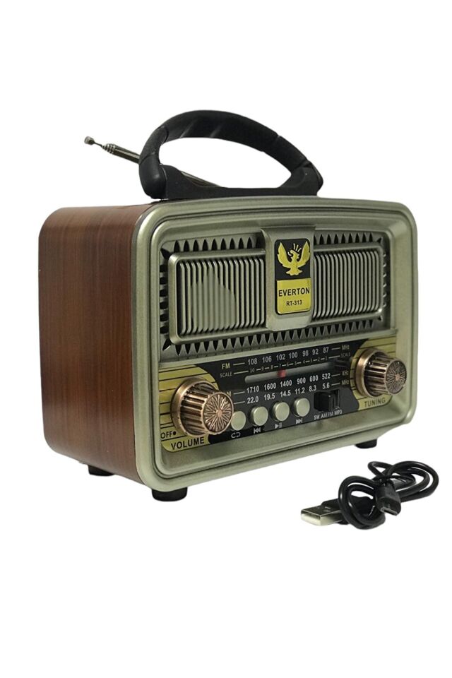 Everton Rt-313t Bluetooth Fm-usb-tf Card-aux Şarjlı Nostaljik Radyo