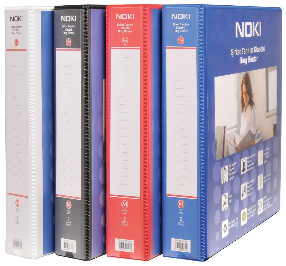 Noki Firma Klasörü A4 2 Halkalı 5 Cm Mavi 501525-130
