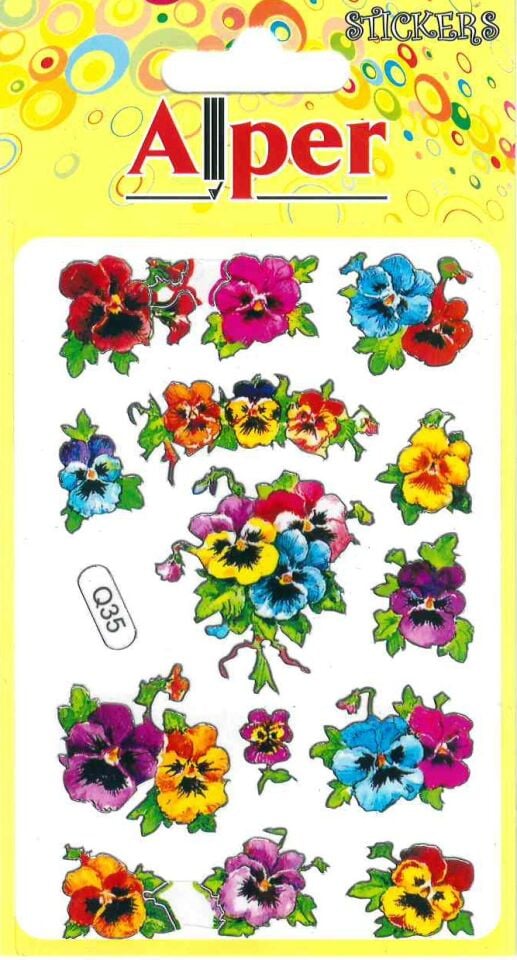 Alper Sticker Çiçek Desenli Q-35