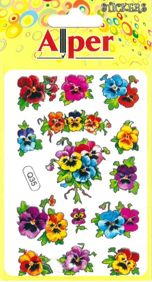 Alper Sticker Çiçek Desenli Q-35