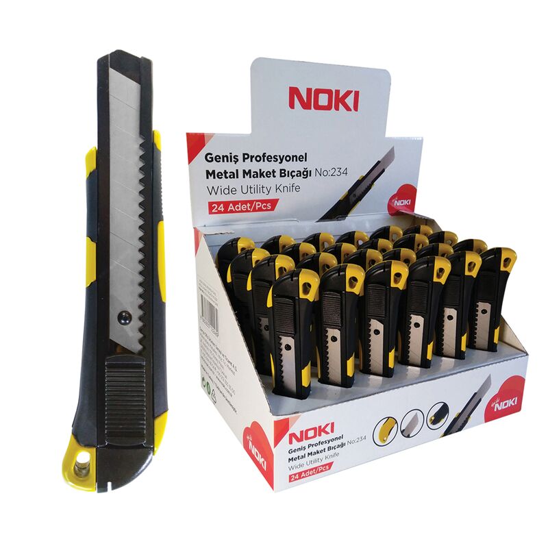 Noki Geniş Profesyonel Maket Bıçağı Metal No:234 65234