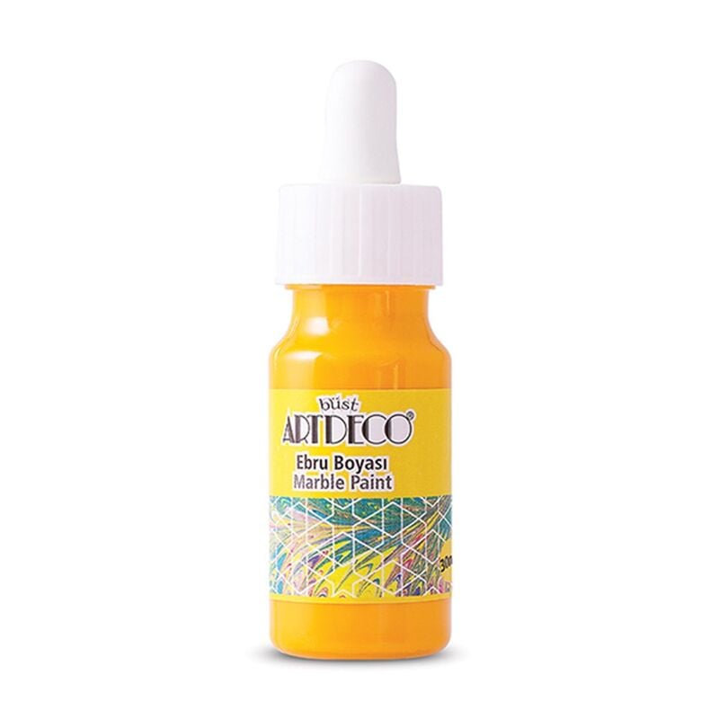 Artdeco Ebru Boyası 30ml Damlalıklı Koyu Sarı 02 Lv-y-016b-02