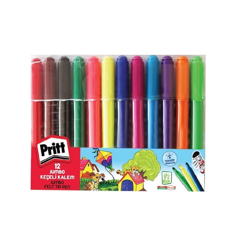 Pritt Kaçeli Kalem 12 Li Jumbo Yuvarlak Uç 1687975