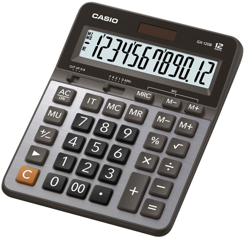 Casio Hesap Makinası Masaüstü 12 Hane Gx-120b