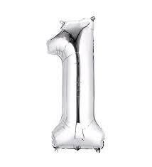 Nedi Folyo Balon Rakam 40'' 100 Cm Gümüş ( 1 )