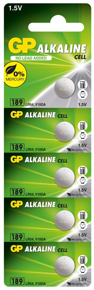 Gp Gp189-c5 Lr54 Alkalin Düğme Pil 5'li Paket