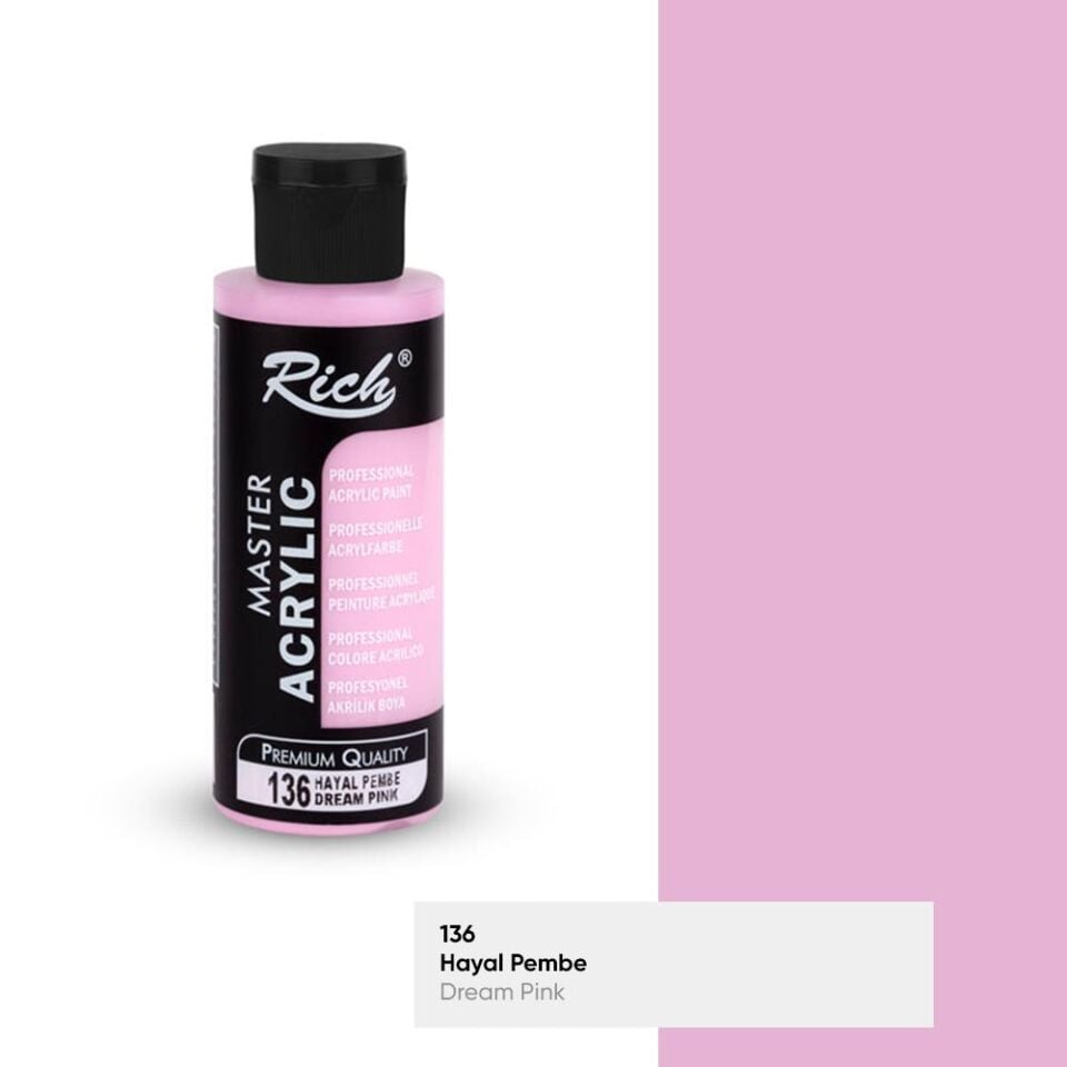Rich Master Akrilik Boya 120 Cc Hayal Pembe Akr-120-136