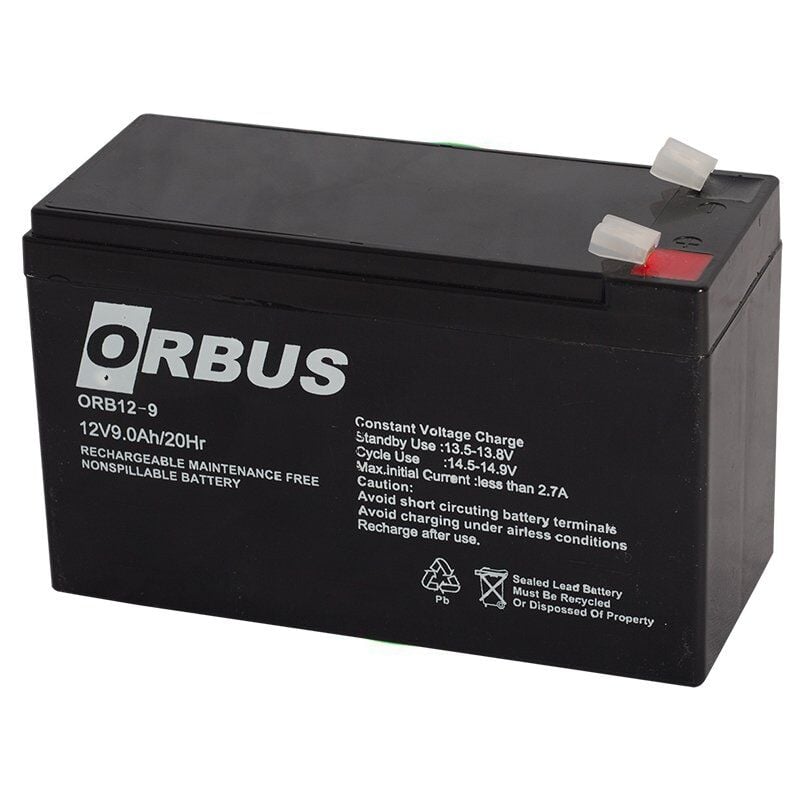 Orbus Orb-12v 9ah Bakımsız Kuru Akü 150-65-90mm 2,6kg