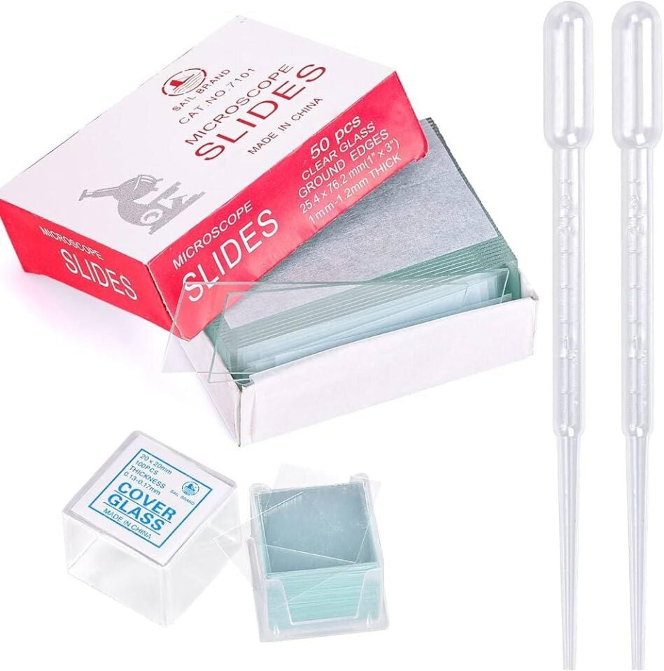 Sail Brand Lam İki Yüzey 1''/3'' 25.4x76.2mm Rodajlı Mikroskop Slayt Camı 50'li