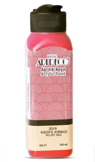 Artdeco Akrilik Boya 140ml Kadife Kırmızı 3019 Lv-y-070r-3019
