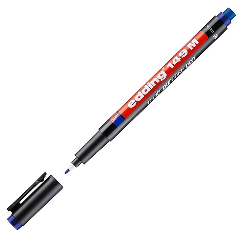 Edding Asetat Kalemi Silgili Medium ( E-149 ) Mavi Ed14903