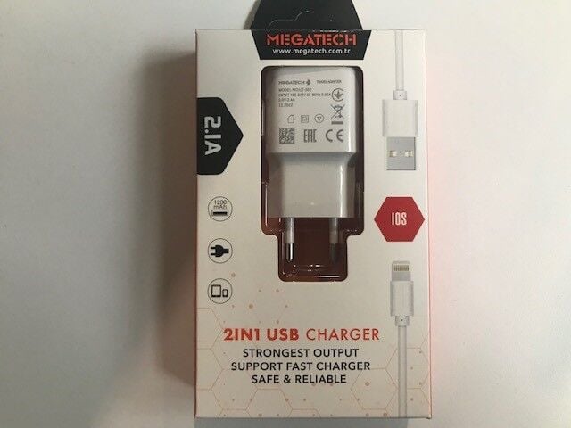 Megatech Eco 2.1a İphone Kablo+ev Şarj Kafa