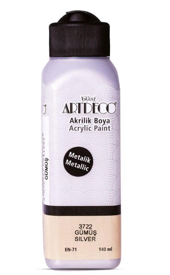 Artdeco Akrilik Boya 140ml Metalik Gümüş 3722 Lv-y-071r-3722