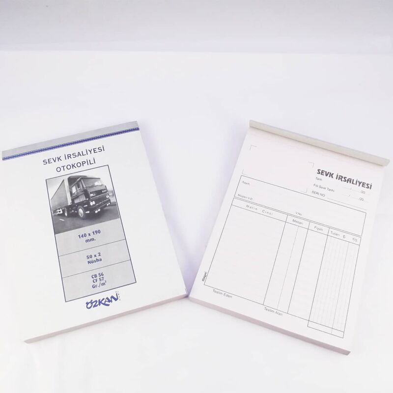 Özkan Sevk İrsaliyesi No:3 50x2 Nüsha Otokopili G0152