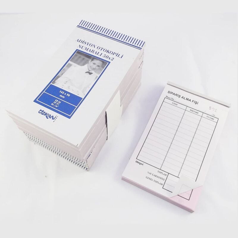 Özkan Adisyon Numaralı 50x2 Nüsha Otocopyli G0215