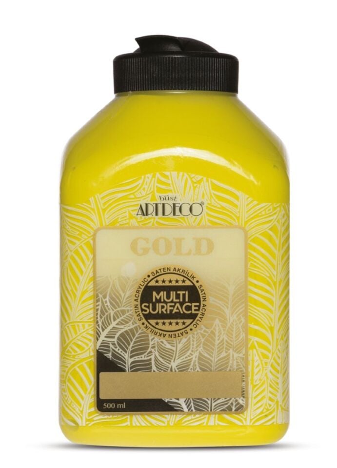 Artdeco Gold Multi-surface Akrilik Boya 500ml Limon Sarı 204 Lv-y-g70l-204