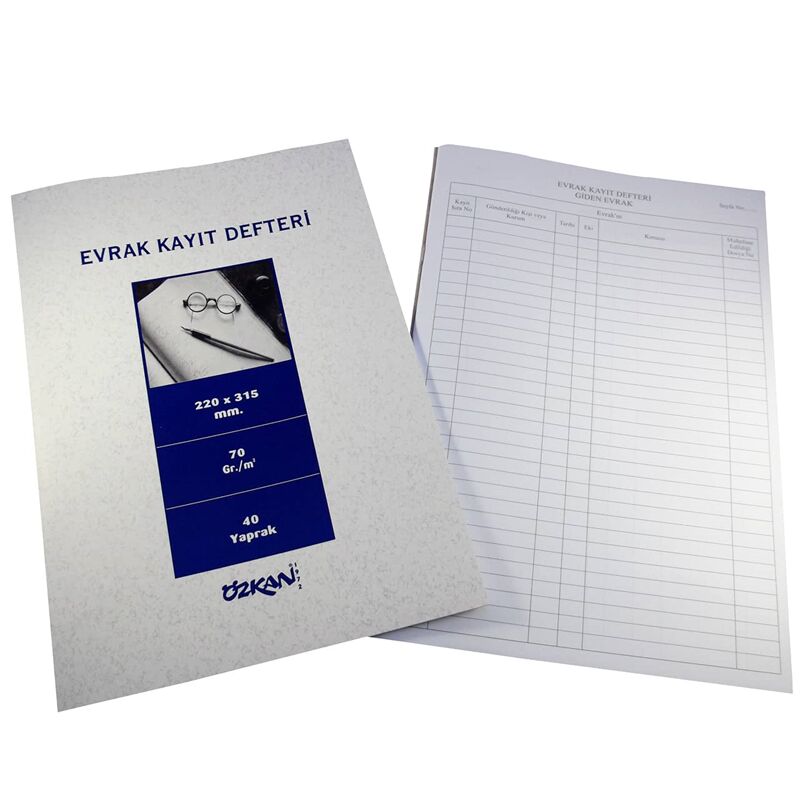 Özkan Evrak Kayıt Defteri Karton Kapak 40 Yaprak G0519