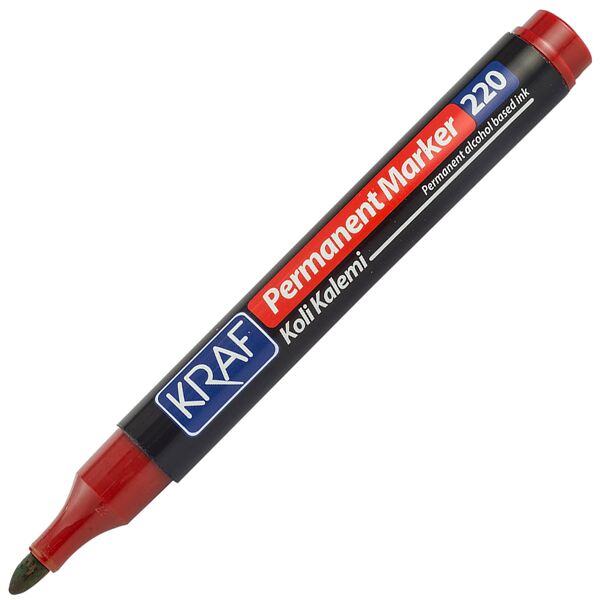 Kraf Permanent Markör Yuvarlak Uc Kırmızı 220
