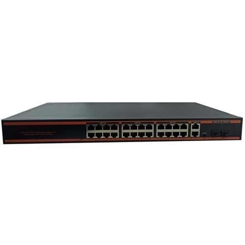 Nova Nd1p2422lag 24 Port Poe+ 10-100 Mbps 2 Port 10-100-1000 Mbps Uplink 2 Port Sfp Switch 300w