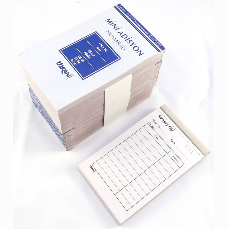 Özkan Adisyon Otokopili Numaralı 2 Nüsha Mini G2217 (10 Lu)