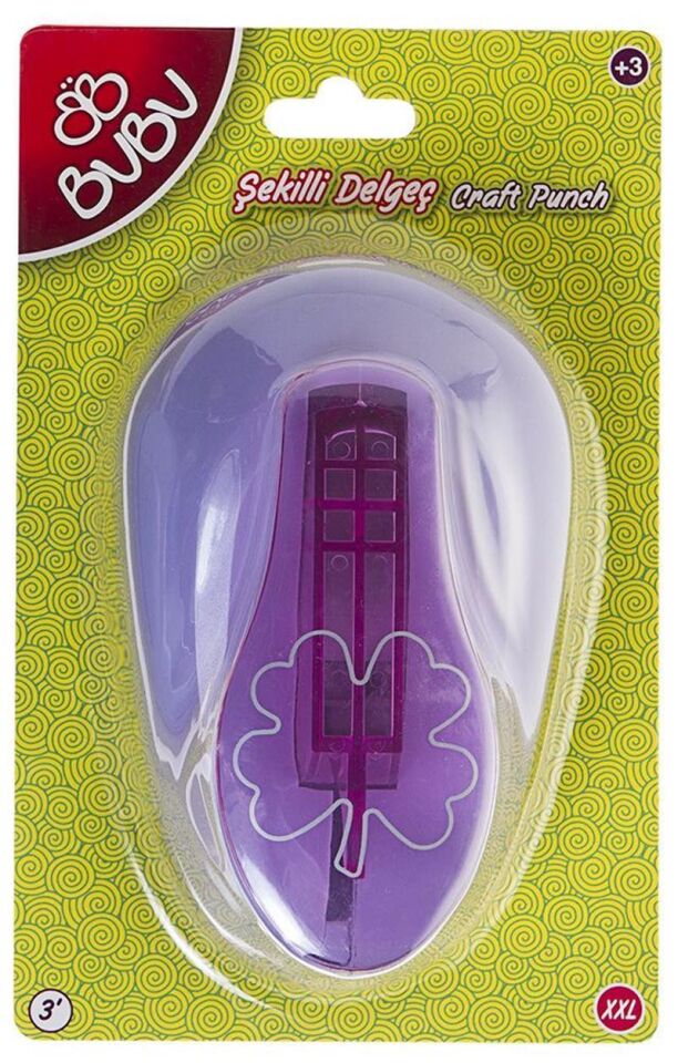 Bu-bu Şekilli Eva Ve Kağıt Delgeç Yonca 3'' De0014