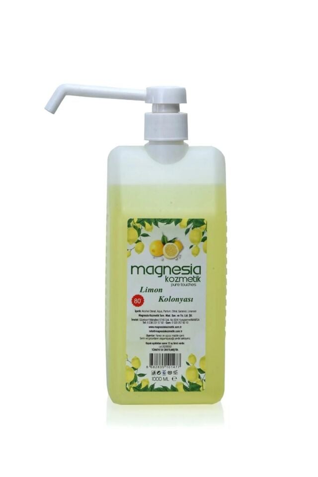 Melikşah Limon Kolonyası 80cc 1000ml Pompalı Bidon