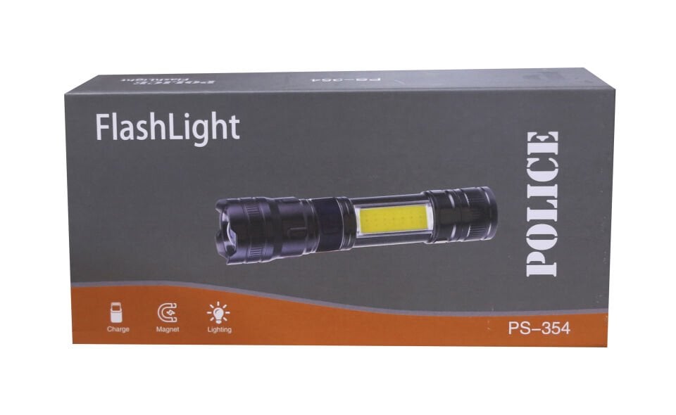 Polıce Ps-354 Zoom Kırmızı İkaz Işıklı Ve Magnet Özellikli Şarjlı El Feneri