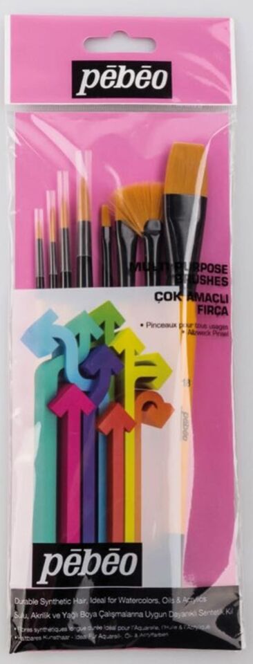 Pebeo Fırça Seti 8'li Çok Amaçli Set:4