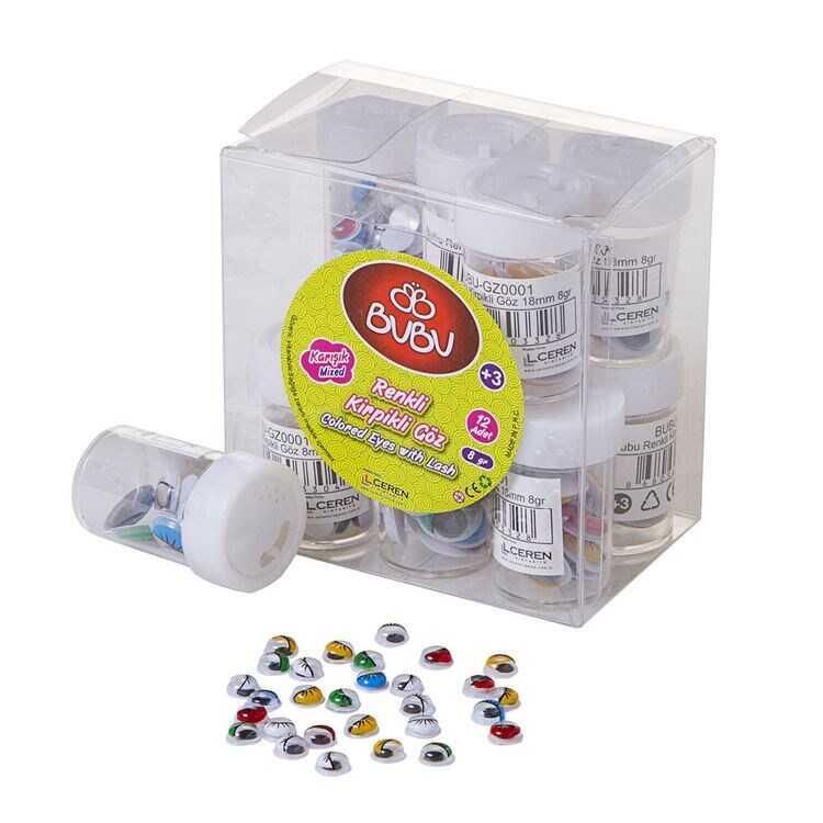Bu-bu Oynar Göz Renkli Kirpikli Karışık 8 Gr Gz0001