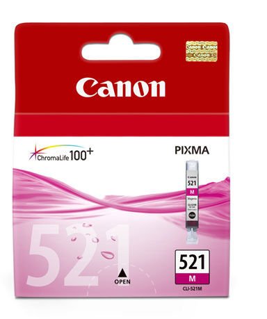 Canon Cli-521m Magenta Kırmızı Mürekkep Kartuş Mp260-540-550-560-620-630 Mx860-870