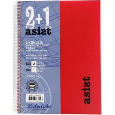 Keskin Color Defter A5 Seperatörlü 2+1 Sip.pp Kapak Asist 140 Ypr 351863-99