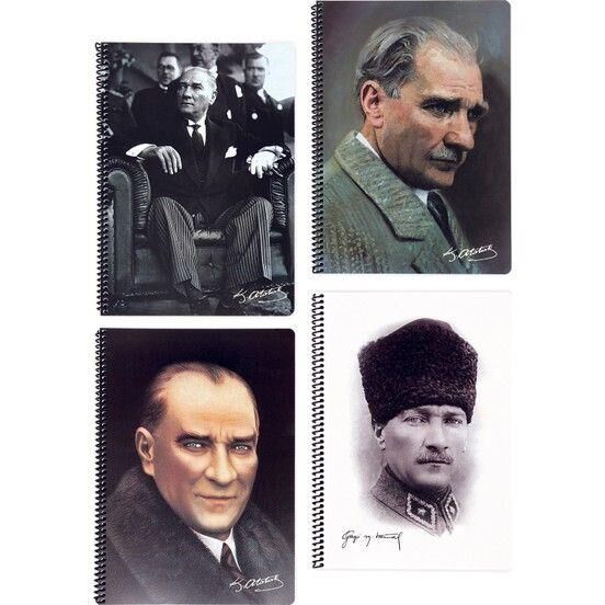 Keskin Color Defter A4 80 Yp. Kareli Pp Kapak Spiralli Atatürk 327922-99