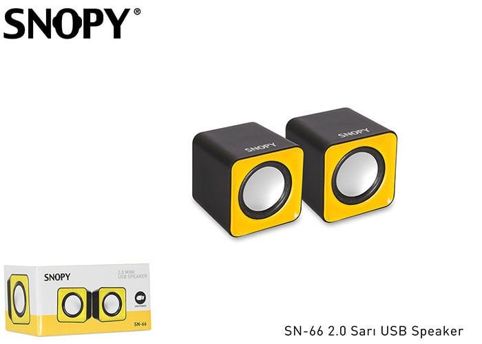Snopy Sn-66 2.0 Sarı Usb Speaker
