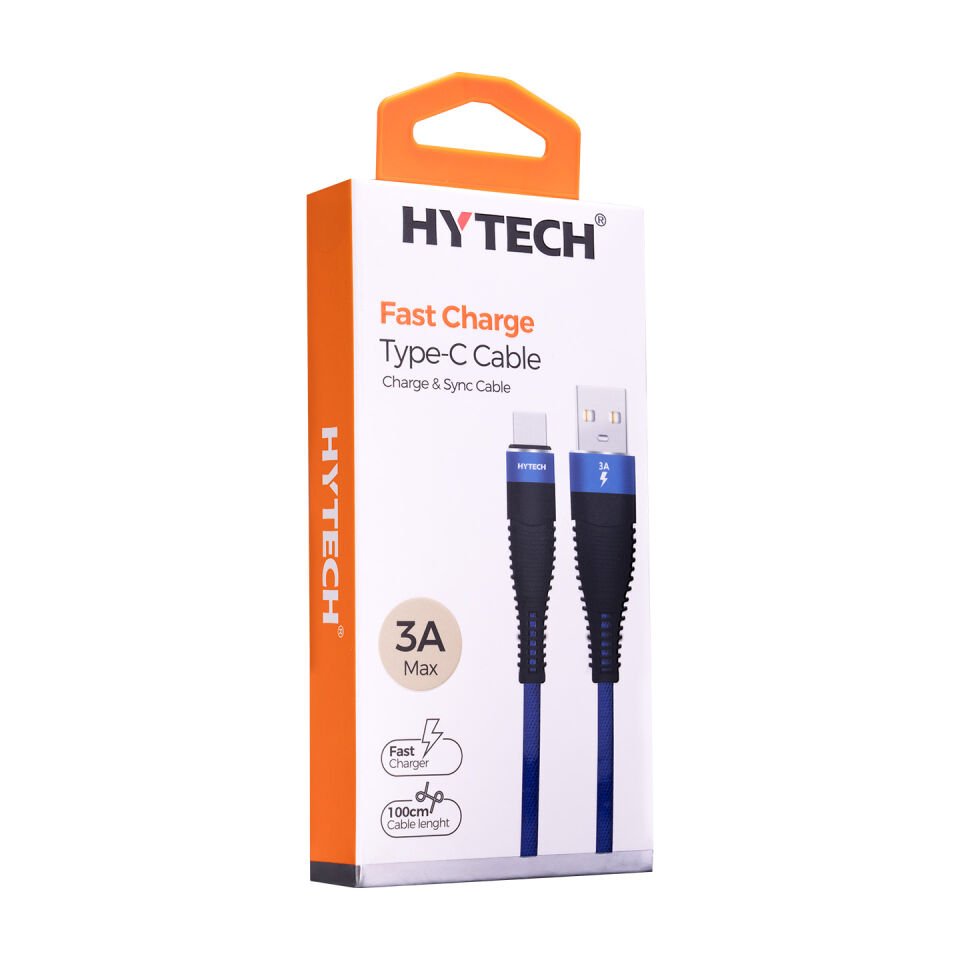 Hytech Hy-x425 3a Type-c 1m Lacivert Data + Şarj Kablosu