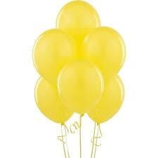 Nedi Balon Düz Renk Sarı 100'lü İç Mekan