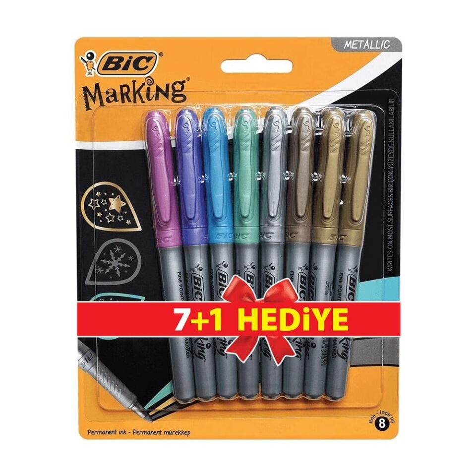 Bic Permanent Kalem Markıng 8'li Colour Metalik 961441