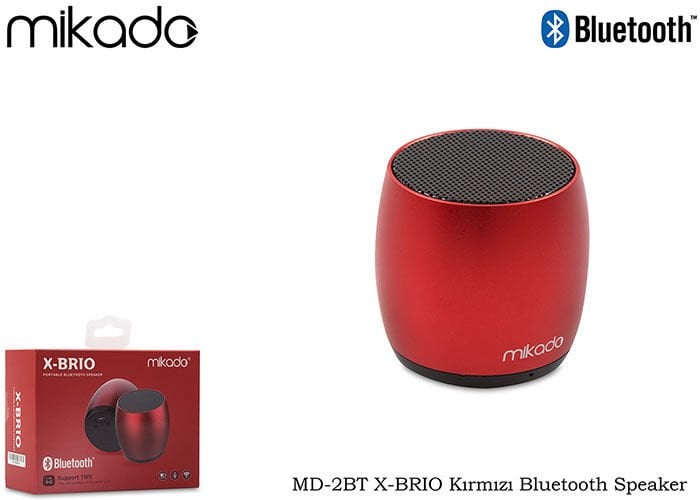 Mikado Md-2bt X-brio Kırmızı Bluetooth Speaker