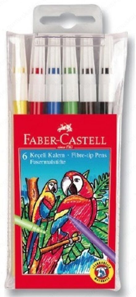 Faber Castell Keçeli Kalem 6'lı Yıkanabilir 155106