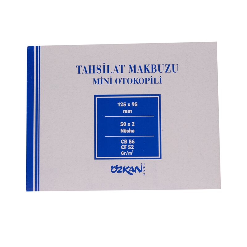 Özkan Tahsilat Makbuzu 50x2 Nüsha Otocopyli ( Mini) G2554
