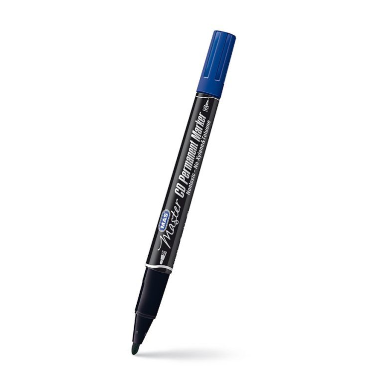 Mas Asetat Kalem Cd Marker Çift Uç Mavi 6414