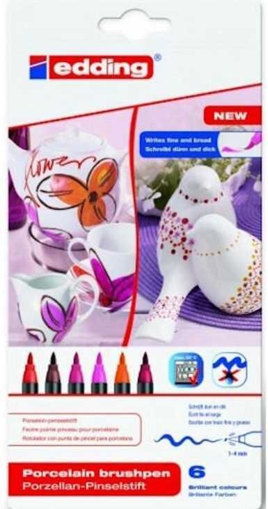 Edding Porselen Kalemı 6'lı Set Sıcak Renkler (e-4200) Ed4200k6999