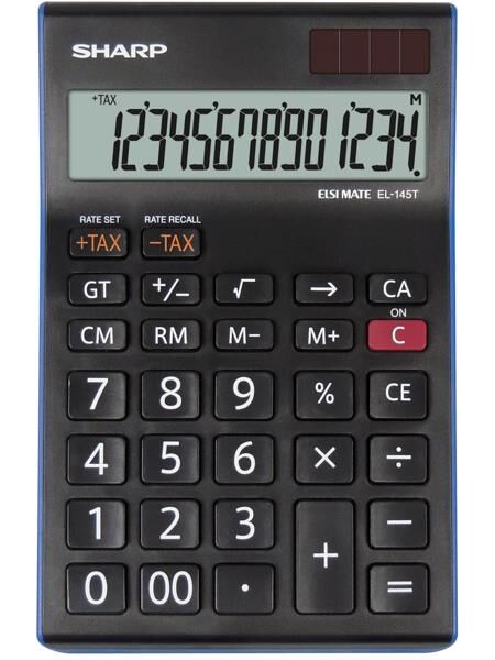 Sharp Hesap Makinası Masaüstü 14 Hane El-145t-bl