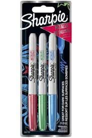 Sharpie Metalik Markör Kırmızı, Yeşil, Mavi 3'lü Blister Sh-2067103